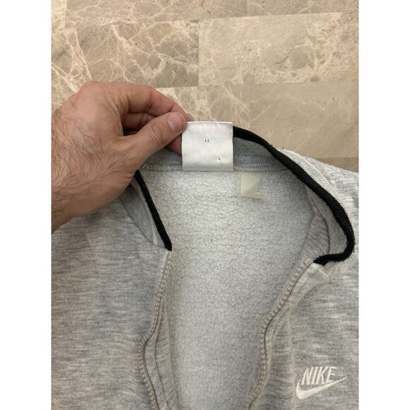 Vintage Nike Track Jacket Mens M Grey VTG 80s Bomber Sport Full Zip Sweatshirt - Picture 4 of 7